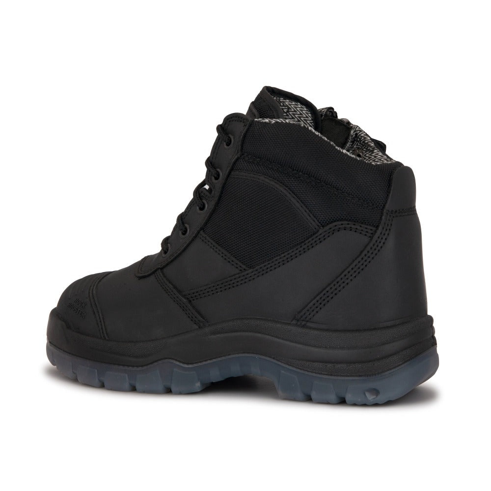 RockRooster Crisson 6" Side-Zip Steel Toe Work Boot – Black - MEM Supply Co.