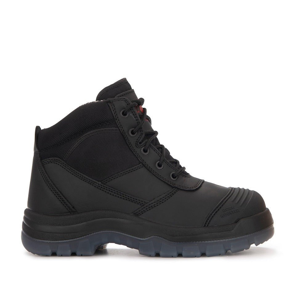 RockRooster Crisson 6" Side-Zip Steel Toe Work Boot – Black - MEM Supply Co.
