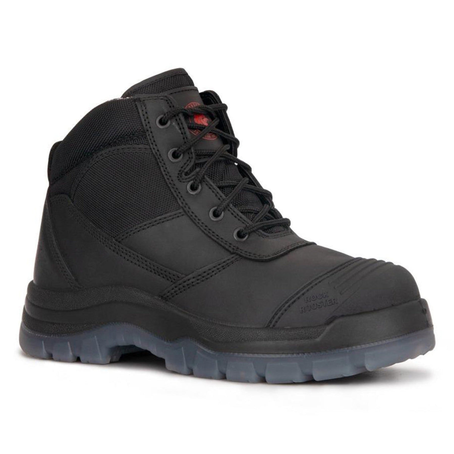 RockRooster Crisson 6" Side-Zip Steel Toe Work Boot – Black