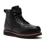 RockRooster Edgewood 6" Steel Toe Wedge Work Boot – Black – Wide Fit