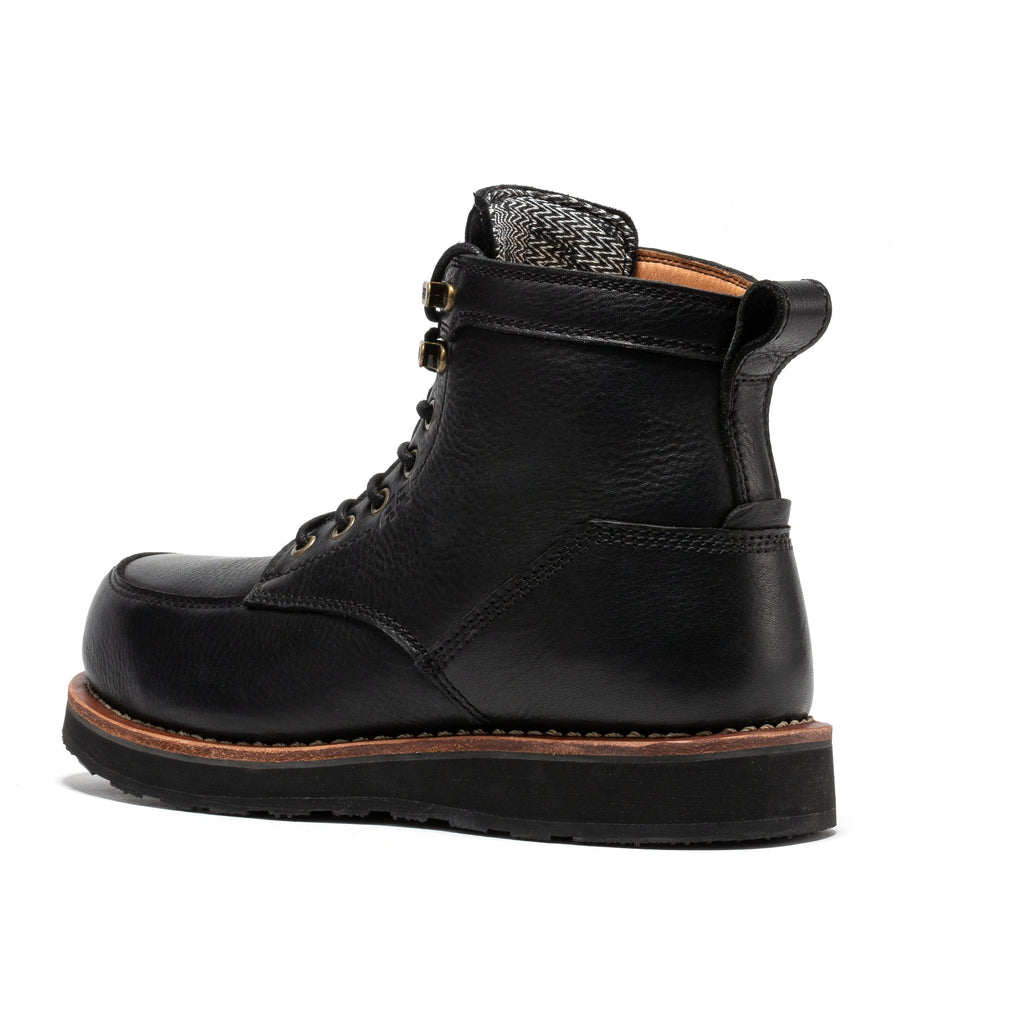 RockRooster Edgewood 6" Steel Toe Wedge Work Boot – Black