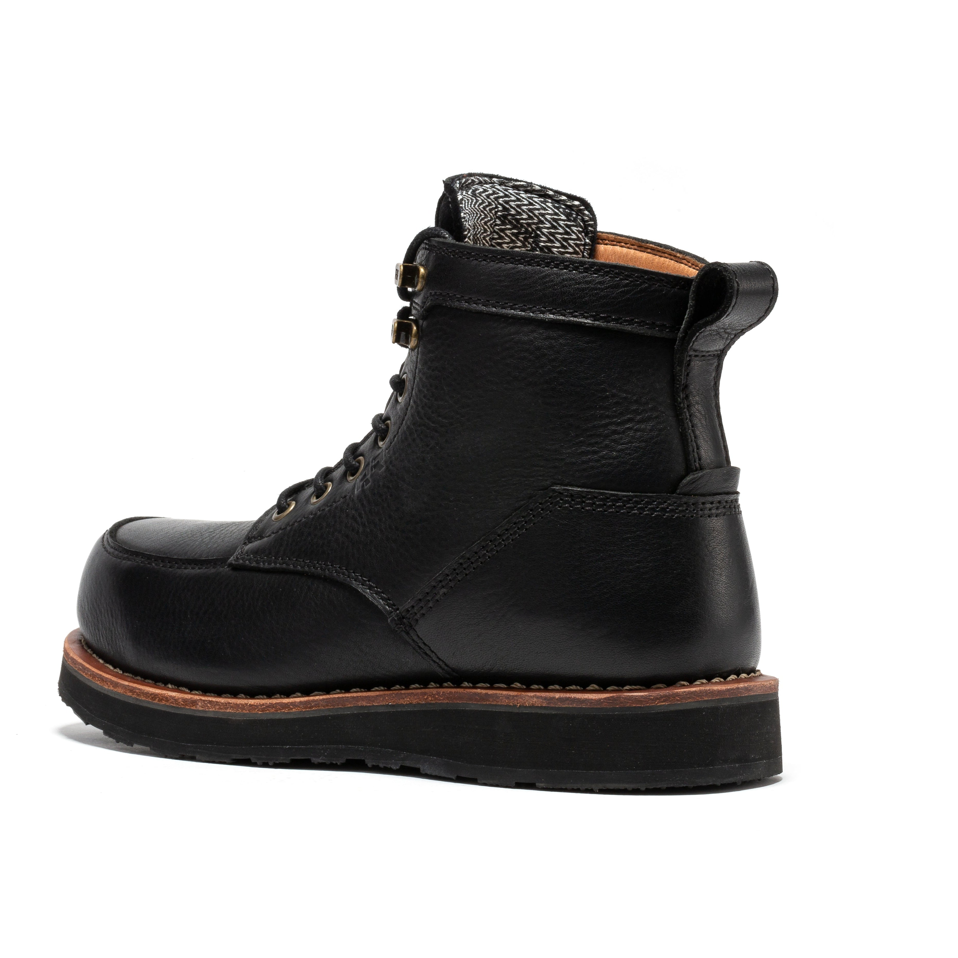 RockRooster Edgewood 6" Steel Toe Wedge Work Boot – Black