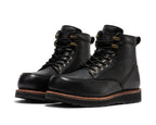 RockRooster Edgewood 6" Steel Toe Wedge Work Boot – Black – Wide Fit