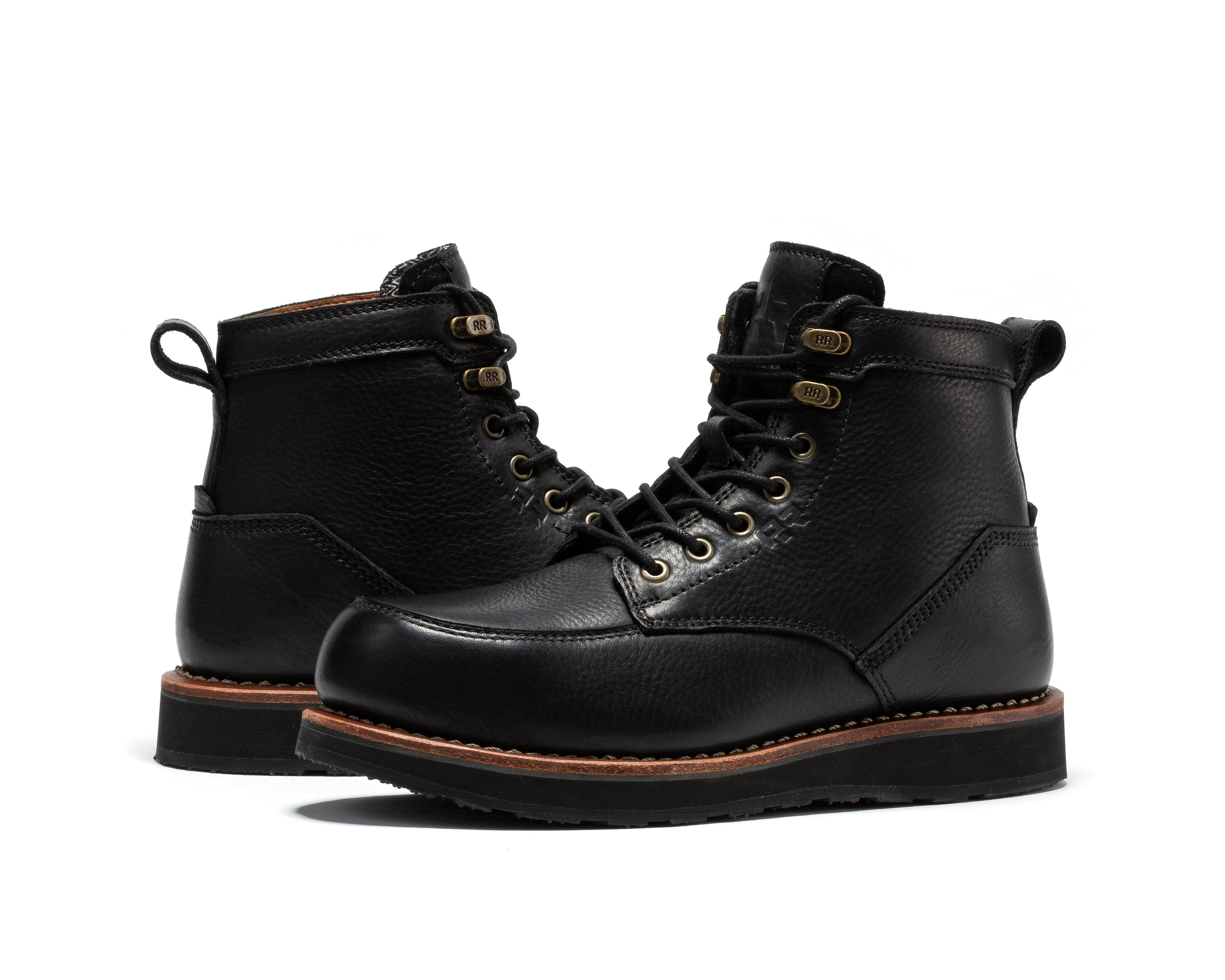 RockRooster Edgewood 6" Steel Toe Wedge Work Boot – Black