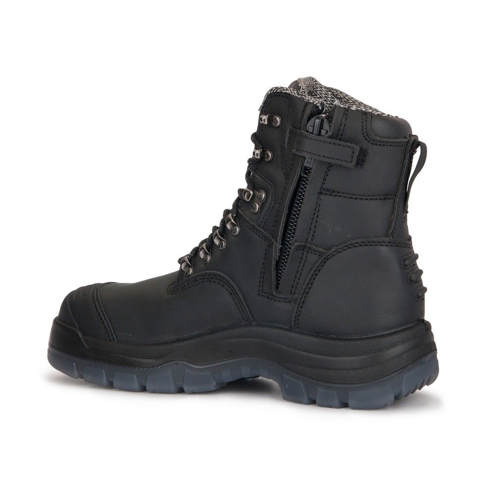 RockRooster Kensington 7" Side-Zip Steel Toe Work Boot – Black - MEM Supply Co.