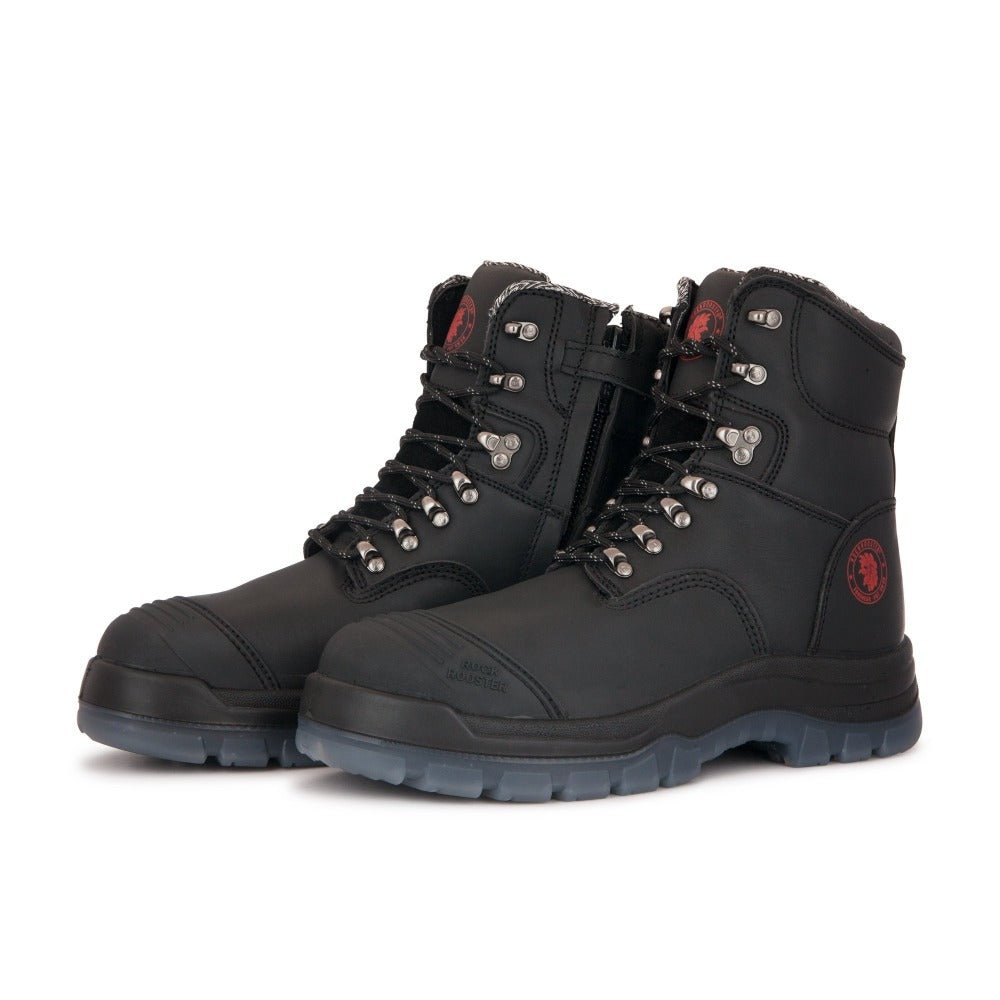 RockRooster Kensington 7" Side-Zip Steel Toe Work Boot – Black - MEM Supply Co.