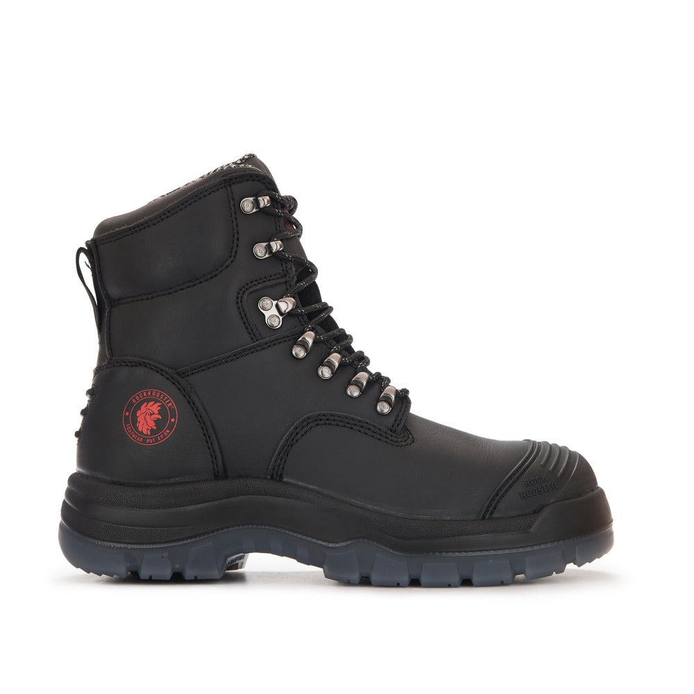 RockRooster Kensington 7" Side-Zip Steel Toe Work Boot – Black