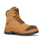 RockRooster Kimberly 7" Side-Zip Steel Toe Work Boot – Tan – Wide Fit
