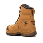 RockRooster Kimberly 7" Side-Zip Steel Toe Work Boot – Tan – Wide Fit