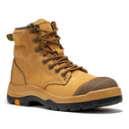 RockRooster Madison 6" Side-Zip Steel Toe Work Boot – Tan – Wide Fit