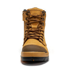 RockRooster Madison 6" Side-Zip Steel Toe Work Boot – Tan – Wide Fit