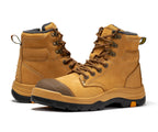 RockRooster Madison 6" Side-Zip Steel Toe Work Boot – Tan – Wide Fit