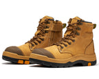 RockRooster Madison 6" Side-Zip Steel Toe Work Boot – Tan – Wide Fit