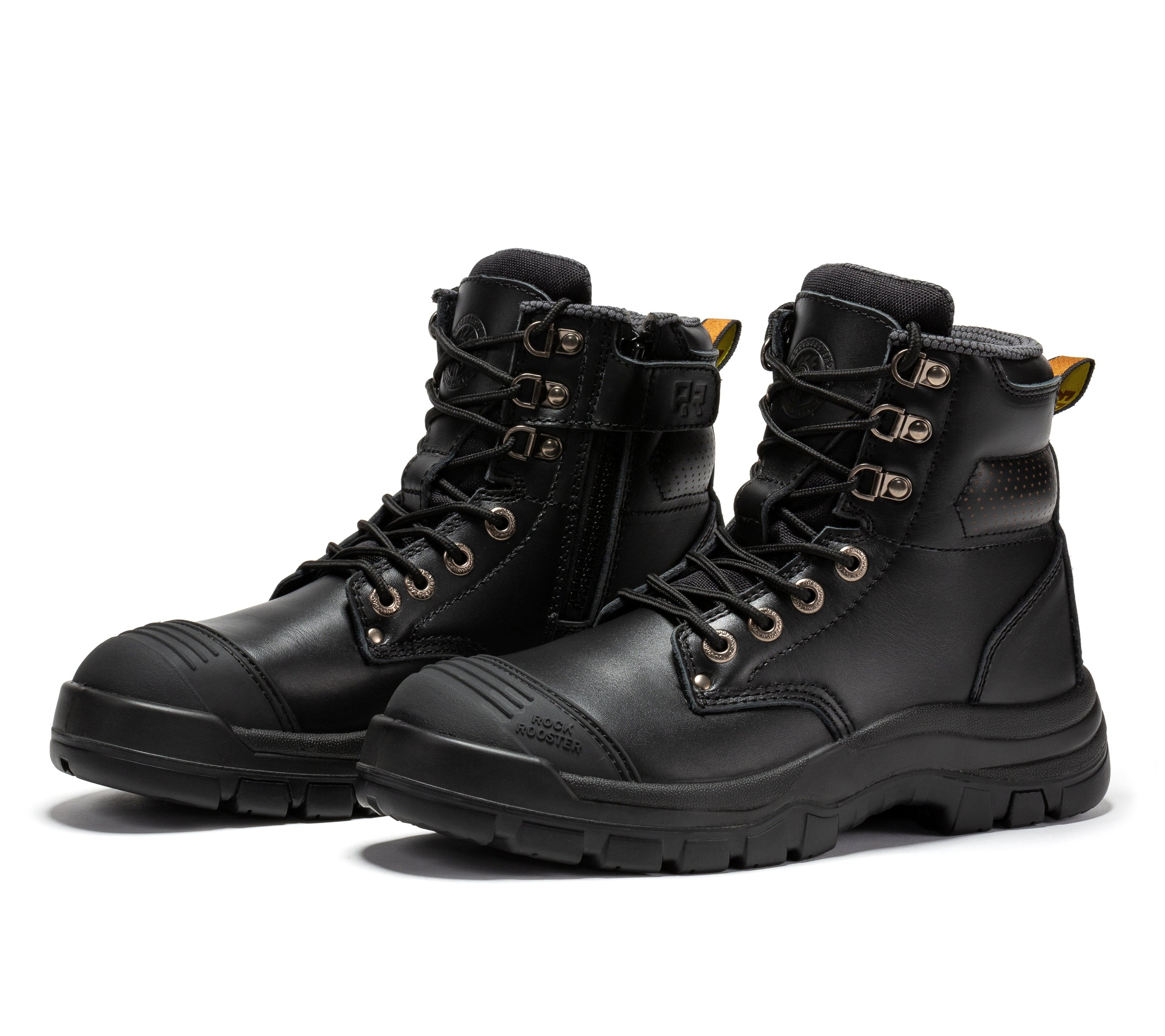 RockRooster Madison 6" Side-Zip Steel Toe Work Boot – Tan