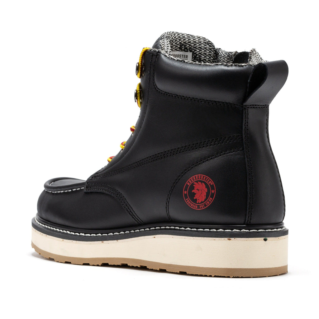 RockRooster Magnolia 6" Side-Zip Soft Toe Wedge Work Boot – Black