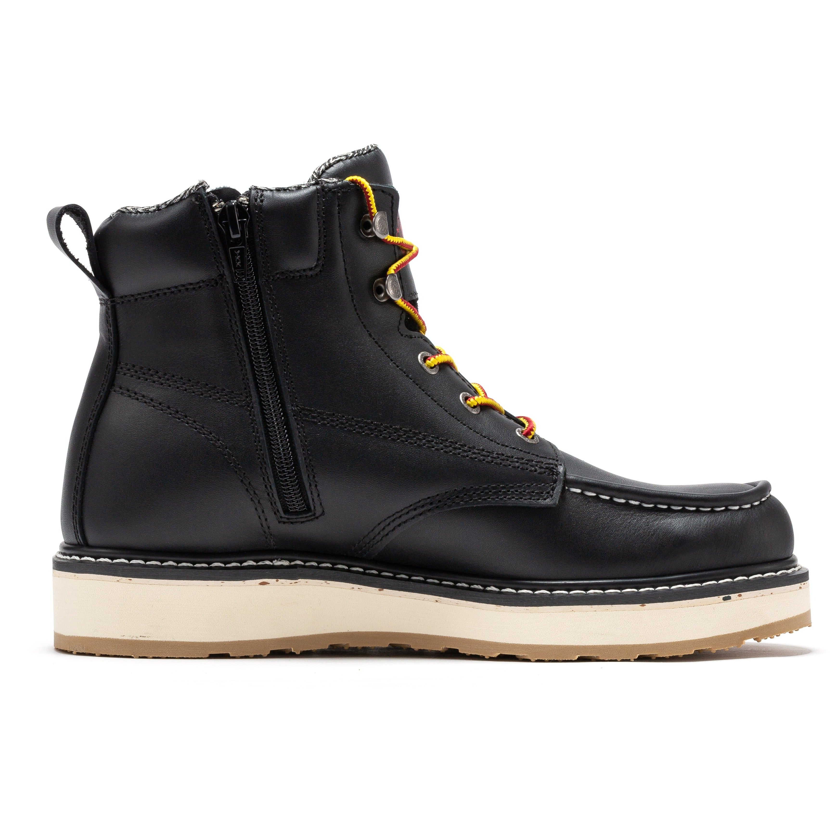 RockRooster Magnolia 6" Side-Zip Soft Toe Wedge Work Boot – Black