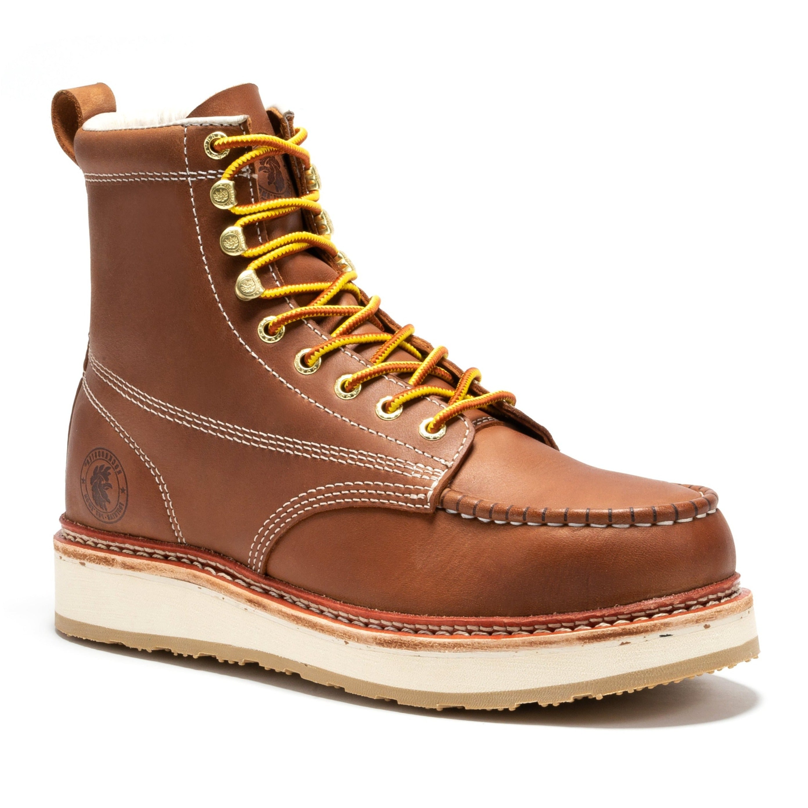 RockRooster Norwood 6" Steel Toe Wedge Work Boot – Brown