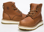 RockRooster Roberta 6" Soft Toe Wedge Work Boot – Tan – Wide Fit