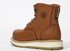 RockRooster Roberta 6" Soft Toe Wedge Work Boot – Tan – Wide Fit