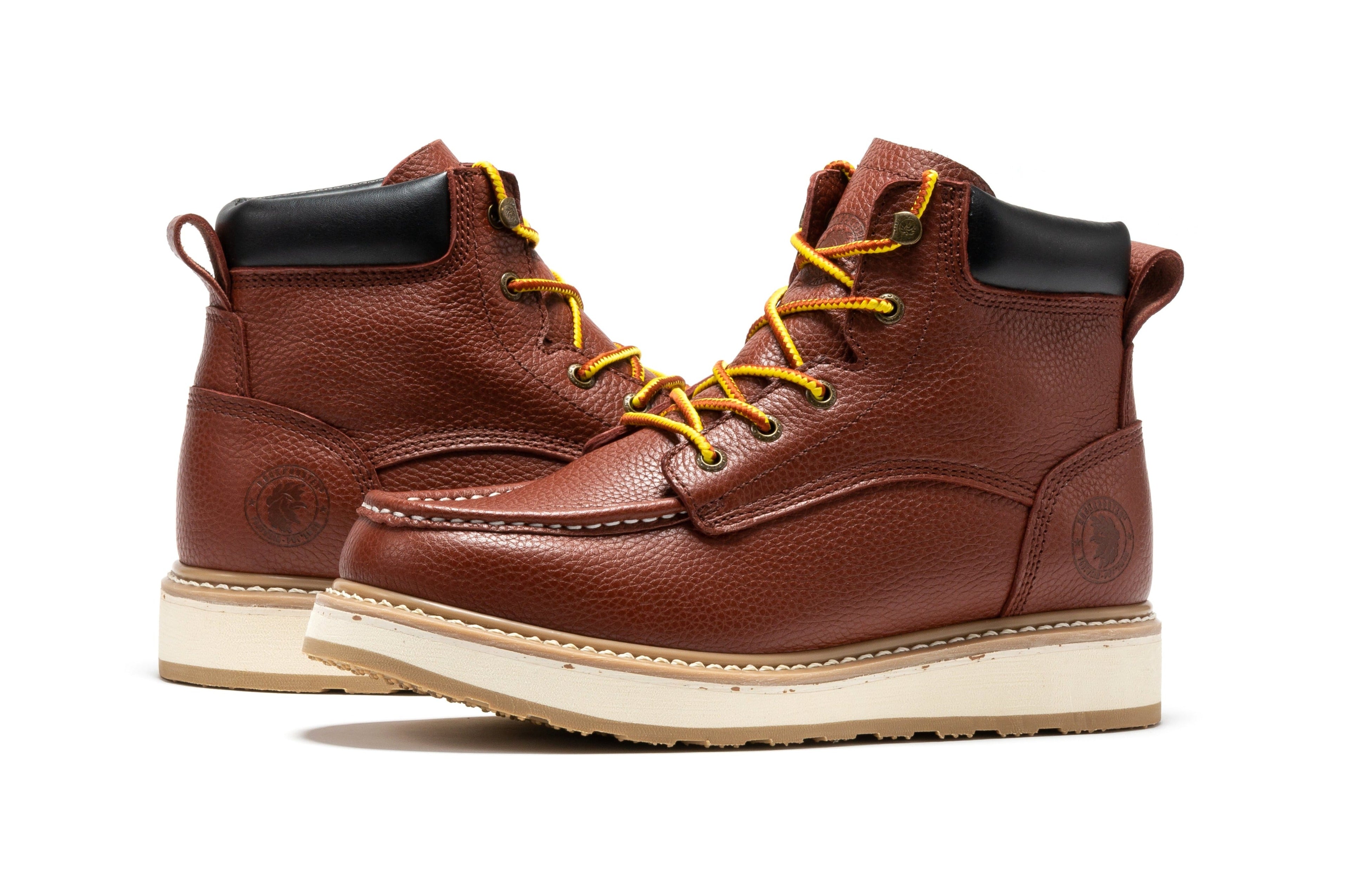 RockRooster Walker 6" Soft Toe Wedge Work Boot – Brown