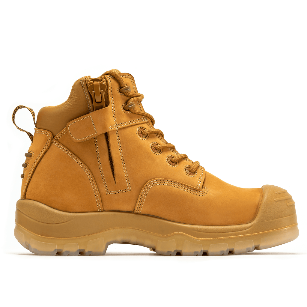 RockRooster Woodland 6" Composite Toe Zip Work Boot - Wheat Leather - MEM Supply Co.