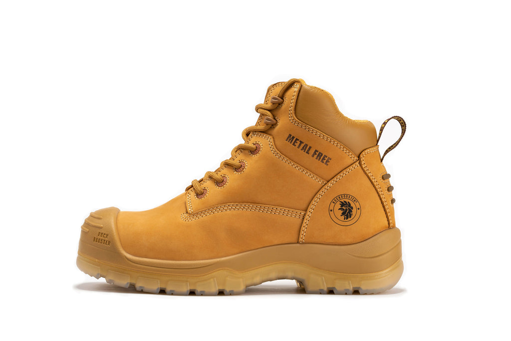 RockRooster Woodland 6" Composite Toe Zip Work Boot - Wheat Leather - MEM Supply Co.