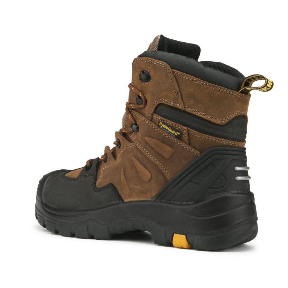 RockRooster Woodland 6" Waterproof Composite Toe Work Boot – Brown – Wide Fit