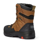 RockRooster Woodland 8" Waterproof Composite Toe Work Boot – Brown – Wide Fit