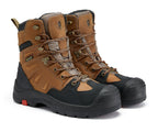 RockRooster Woodland 8" Waterproof Composite Toe Work Boot – Brown – Wide Fit