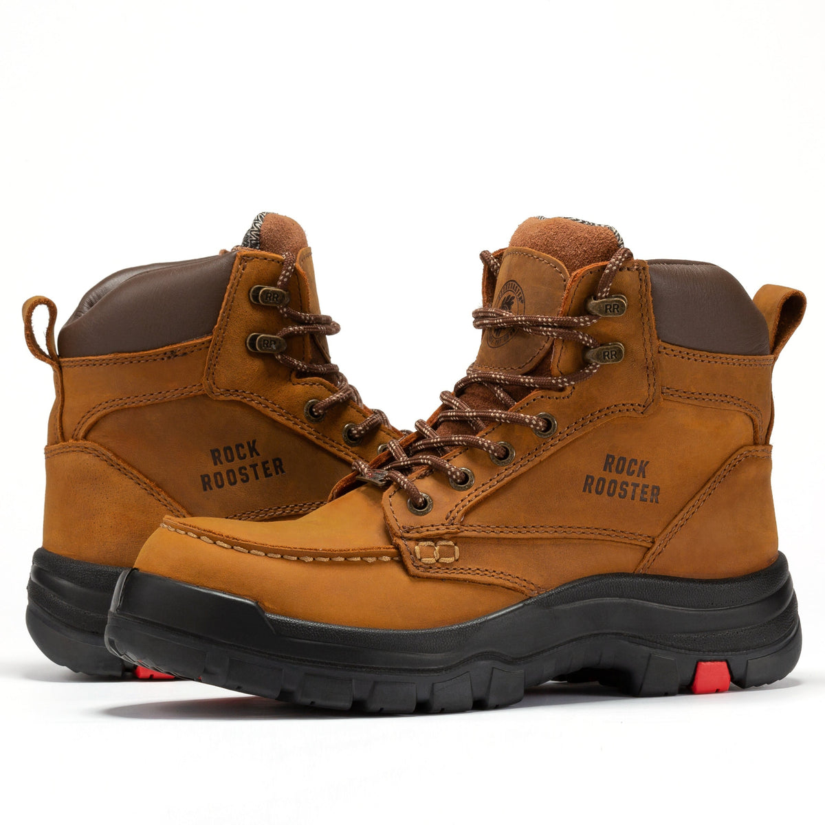 RockRooster Zumbro 6" Wide Steel Toe Work Boot – Brown - MEM Supply Co.