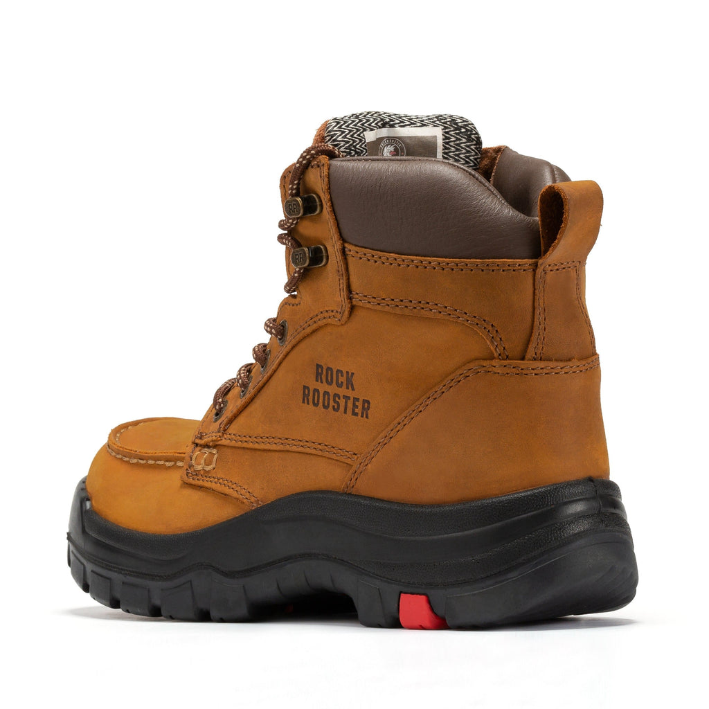 RockRooster Zumbro 6" Wide Steel Toe Work Boot – Brown - MEM Supply Co.