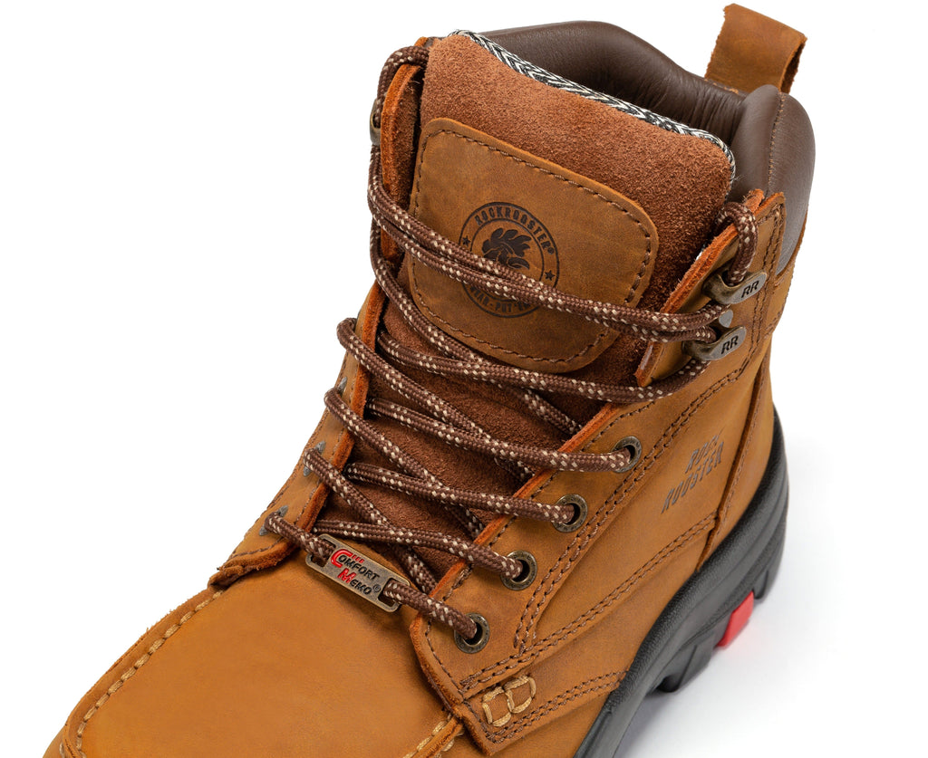 RockRooster Zumbro 6" Wide Steel Toe Work Boot – Brown - MEM Supply Co.