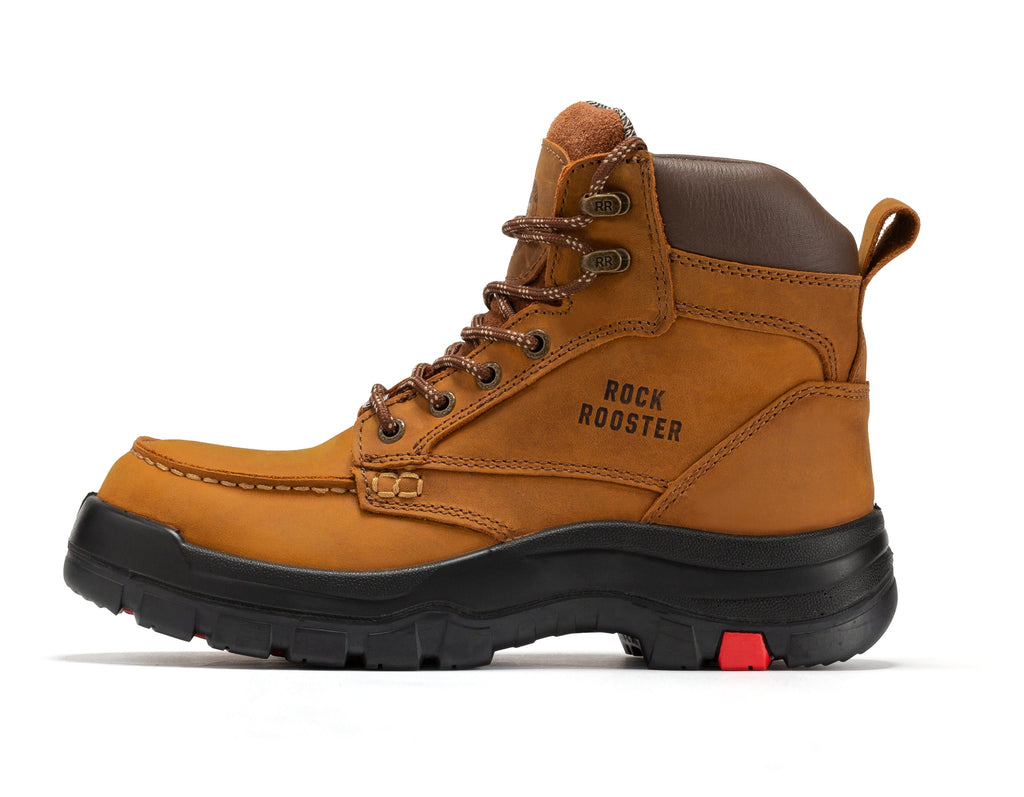 RockRooster Zumbro 6" Wide Steel Toe Work Boot – Brown - MEM Supply Co.