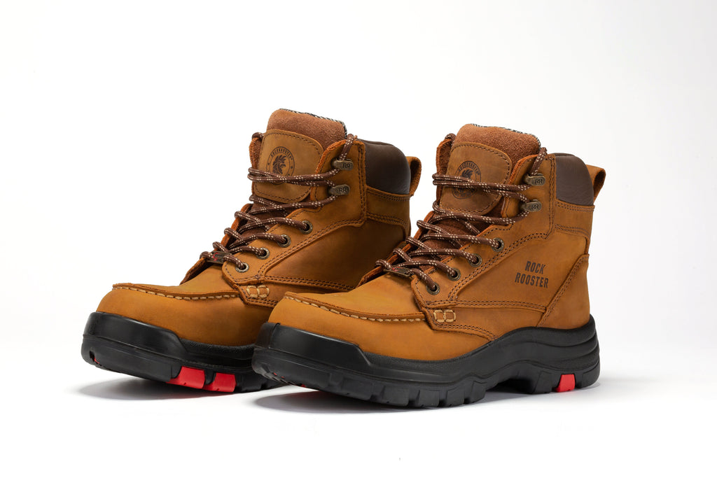 RockRooster Zumbro 6" Wide Steel Toe Work Boot – Brown - MEM Supply Co.