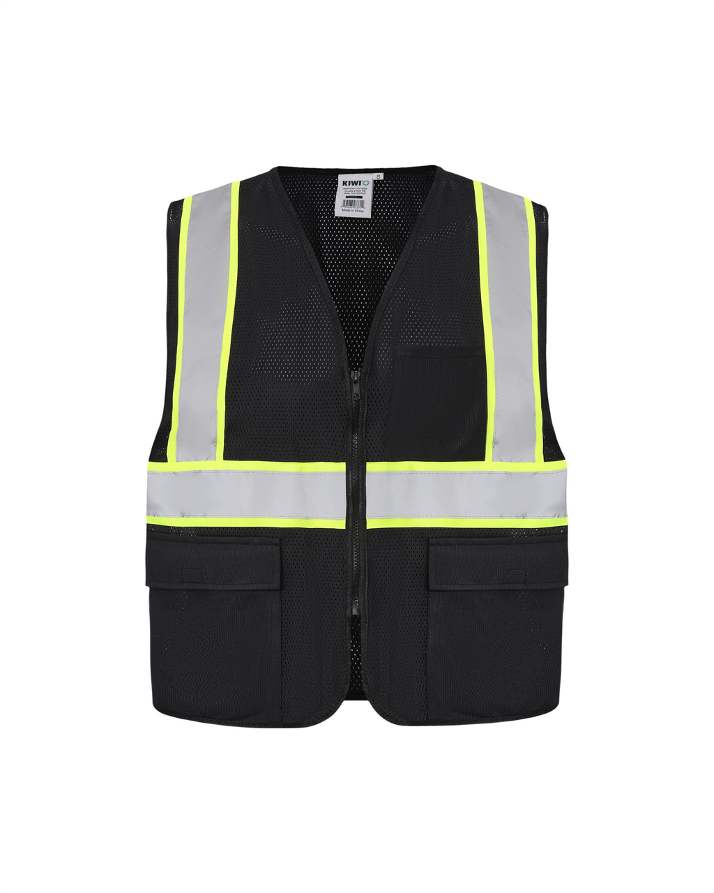 Kiwi Black Reflective Safety Vest