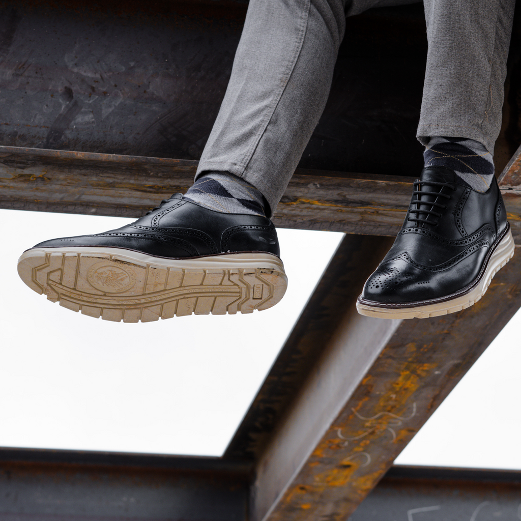 Proxon Volta Steel Toe Wingtip Oxford Work Shoe – Black