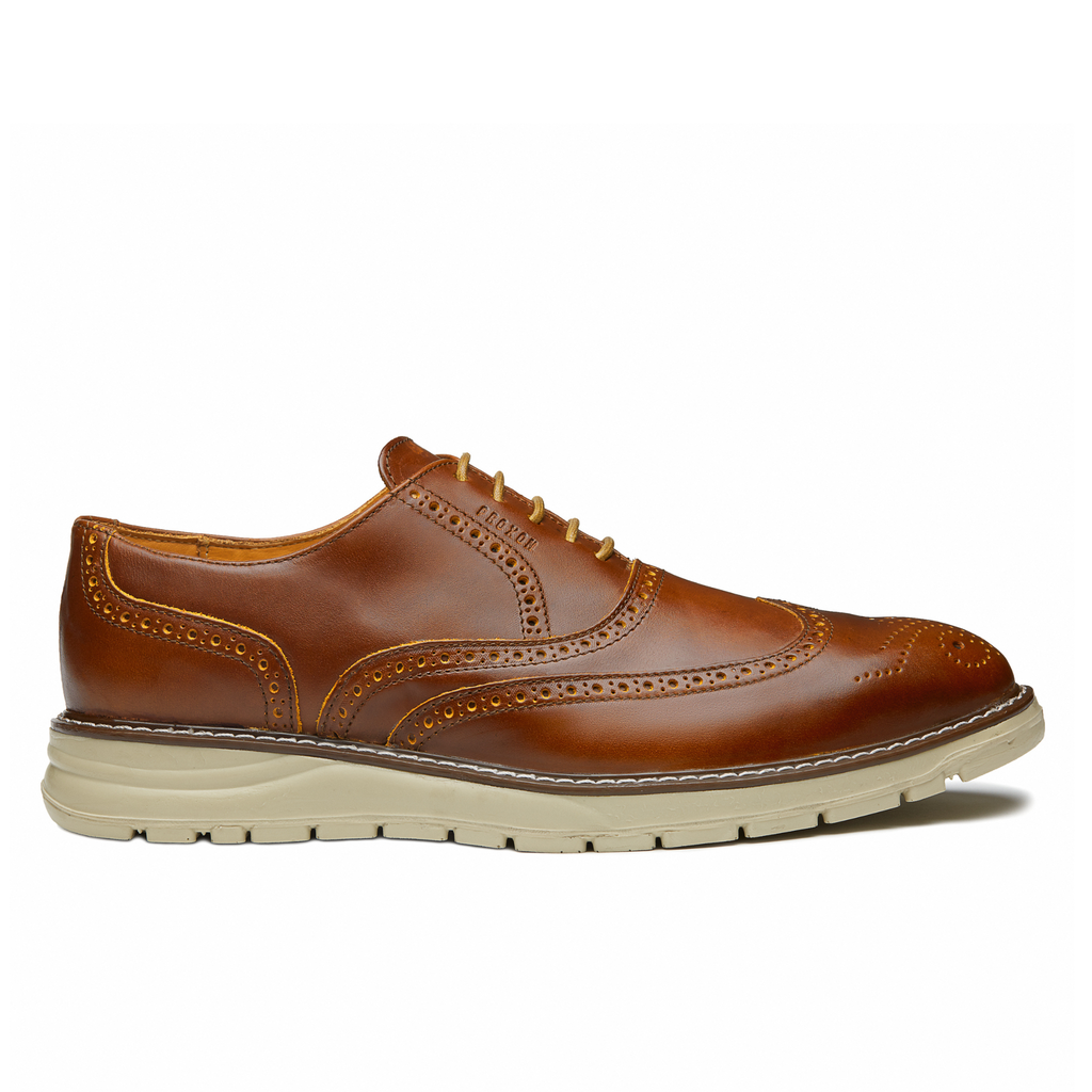 Proxon Volta Steel Toe Wingtip Oxford Work Shoe – Amber